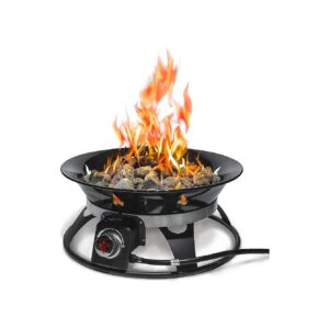 58,000 BTU Propane Fire Pit with Cover and Carry Kit for Camping Trips