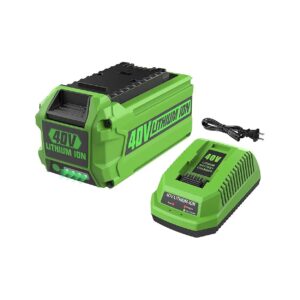 5Ah 40V Replacement Battery for Greenworks 40V G-MAX Power Tools with Charger