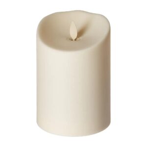 5-Inch Flameless Outdoor Pillar Candle with Realistic Wicks for Patio Decor