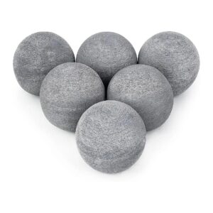 5-Inch Round Ceramic Fire Stones for Indoor Outdoor Fireplaces and Pits