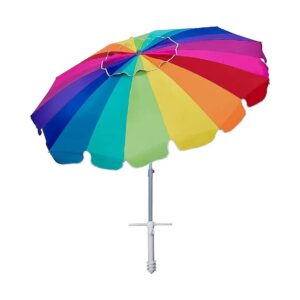 5ft Heavy Duty Windproof Beach Umbrella with Adjustable Tilt and UV 50+ Protection