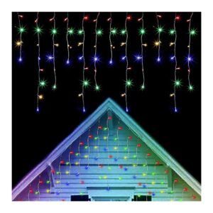 5ft Long LED Icicle Lights with 8 Functions for Festive Decor