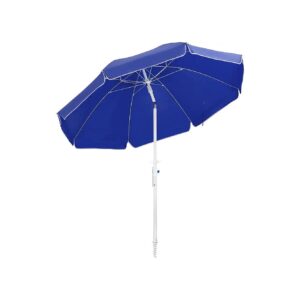 5ft Water-Resistant Beach Umbrella with Fiberglass Frame and UV-Resistant Canopy