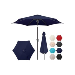 5ft Waterproof Patio Umbrella with Irresistible Dark Blue Color for Outdoor Pool