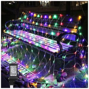 5ft x 5ft Multicolor LED Christmas Net Lights with 390 Lights and 8 Modes