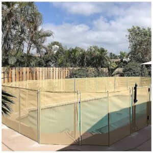 5'x12' Inground Pool Safety Fence for Easy DIY Installation and Hardware