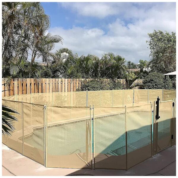 5'x12' Inground Pool Safety Fence for Easy DIY Installation and Hardware