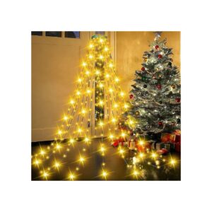 6 Feet Long LED Christmas Tree Lights with 432 Warm White LEDs and 8 Modes