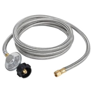 6 Foot Propane Regulator and Hose Replacement for LP Gas Grills and Fire Pit Tables