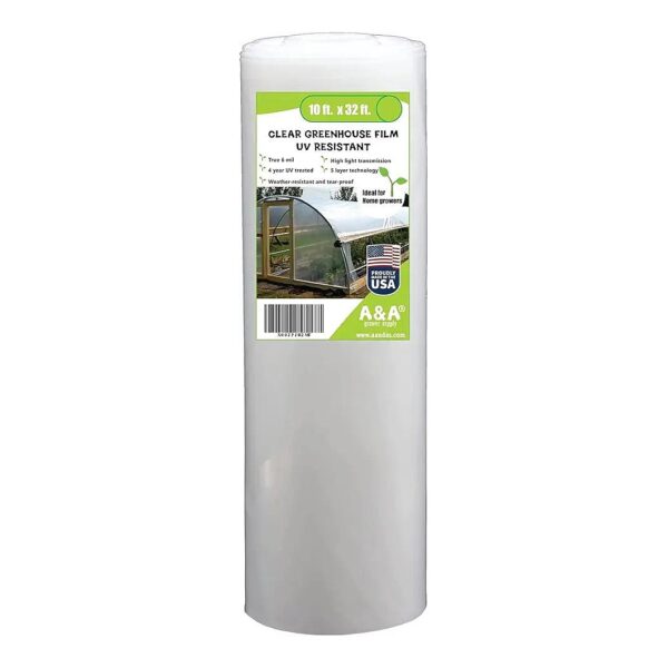 6 Mil Clear Greenhouse Polyethylene Film for Tough and Durable Plant Cover