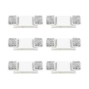 6 Pack LED Floodlights with Battery Backup for Power Outages and Emergency Situations