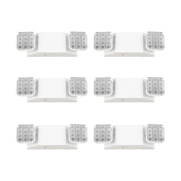 6 Pack LED Floodlights with Battery Backup for Power Outages and Emergency Situations