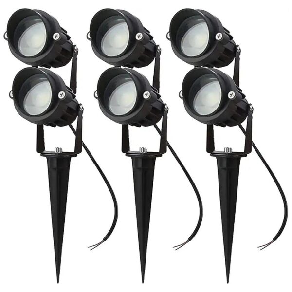 6 Pack LED Landscape Lights 12V Pathway Spotlights Warm White Waterproof Outdoor Lighting