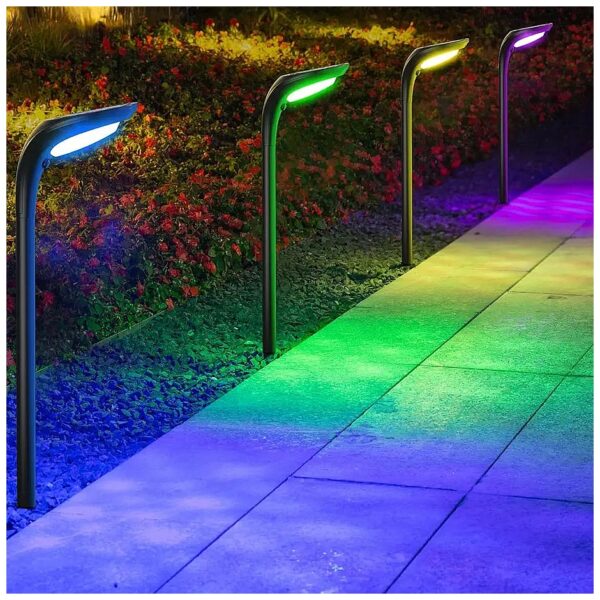 6 Pack Solar Powered Outdoor Lights Decorative Pathway Lighting