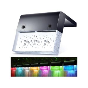 6 Pack Super Bright Solar Deck Lights with Warm White and 7 Color Options