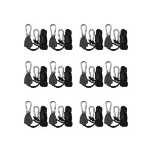 6 Pairs Adjustable Rope Hangers with 150lbs Weight Capacity