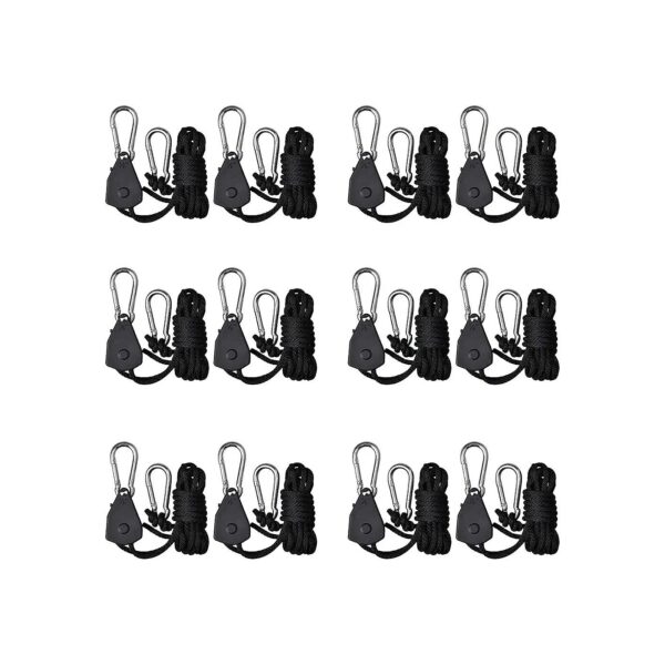 6 Pairs Adjustable Rope Hangers with 150lbs Weight Capacity