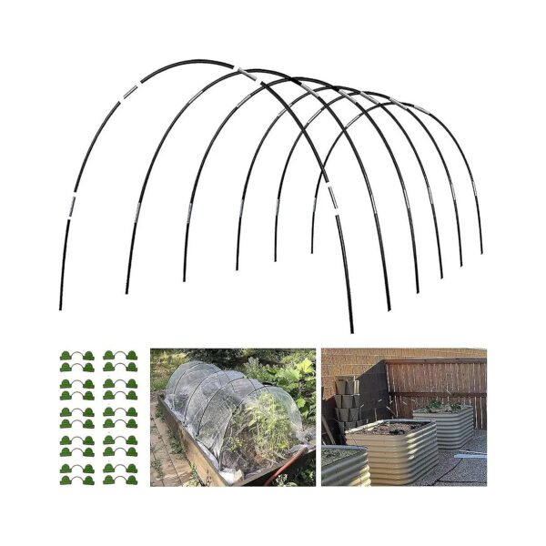 6 Sets 7FT Garden Hoops for DIY Grow Tunnel and Greenhouse Kit