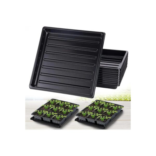 6" x 6" Seed Starting Plant Growing Trays with No Drain Holes for Effortless Planting