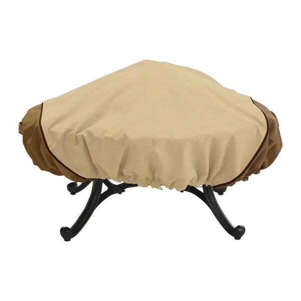 60'' Fire Pit Cover with Water-Resistant Fabric and Breathable Design