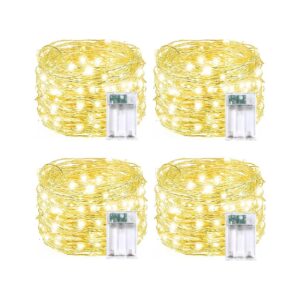 60 LED Warm White String Lights with Battery Operated Timer for Wedding and Holiday