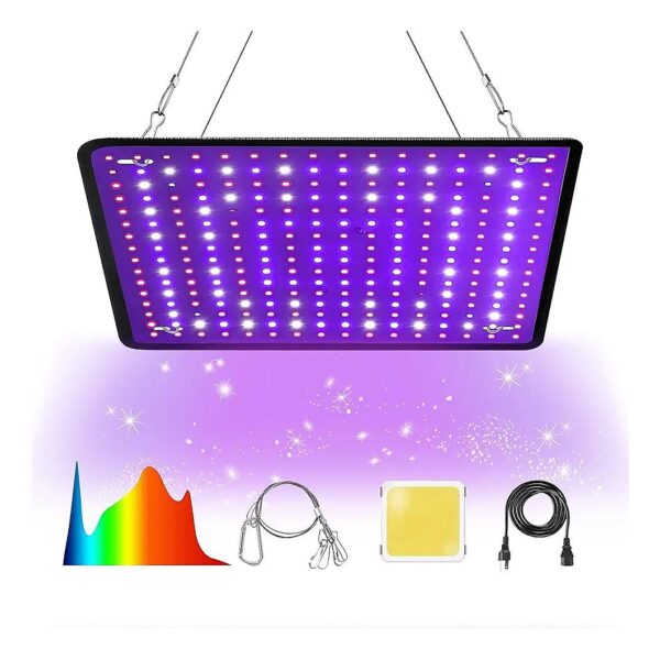 600W LED Plant Growing Light with High Yield and 256pcs LEDs for Year-Round Plant Growing