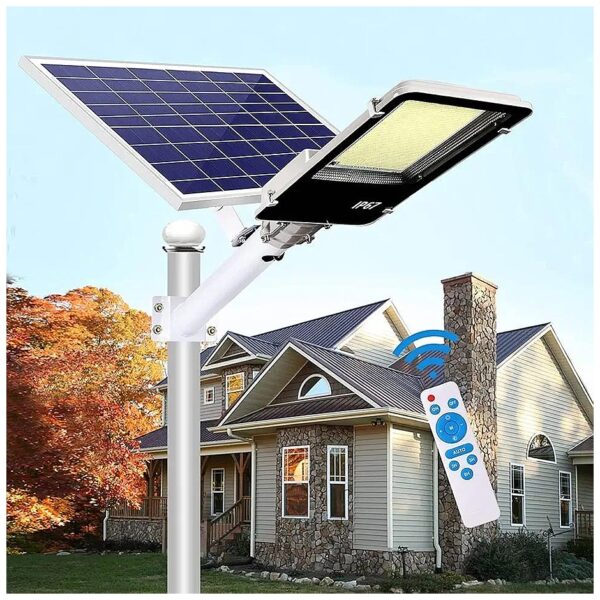 6500K Super Bright Solar Flood Light with 2V158000mAh Battery for Outdoor Commercial Use