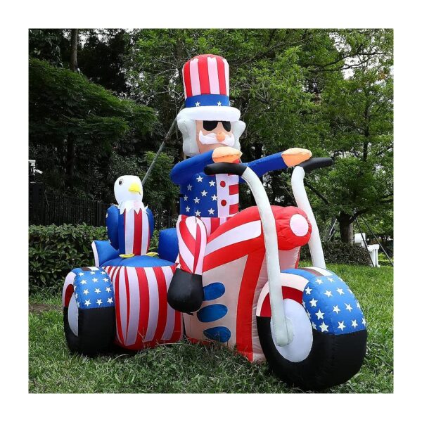 6FT Independence Day Inflatable with LED Lights for Patriotic Events