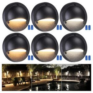 6-Pack LED Low Voltage Deck Lights for Outdoor Space Illumination and Decoration