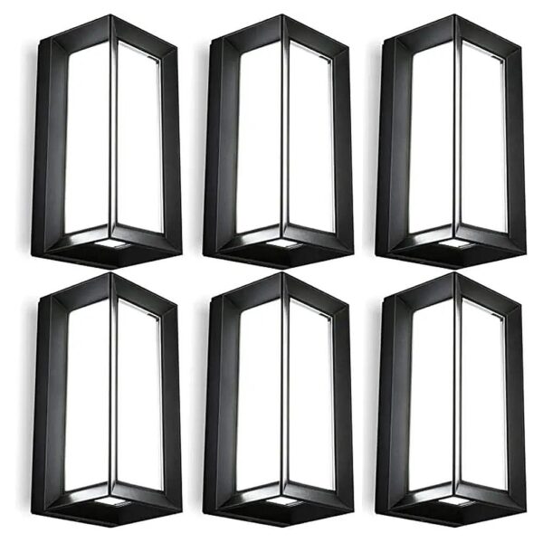 6-Pack LED Wall Lighting Fixtures with Waterproof LED Beads for Modern House Exterior