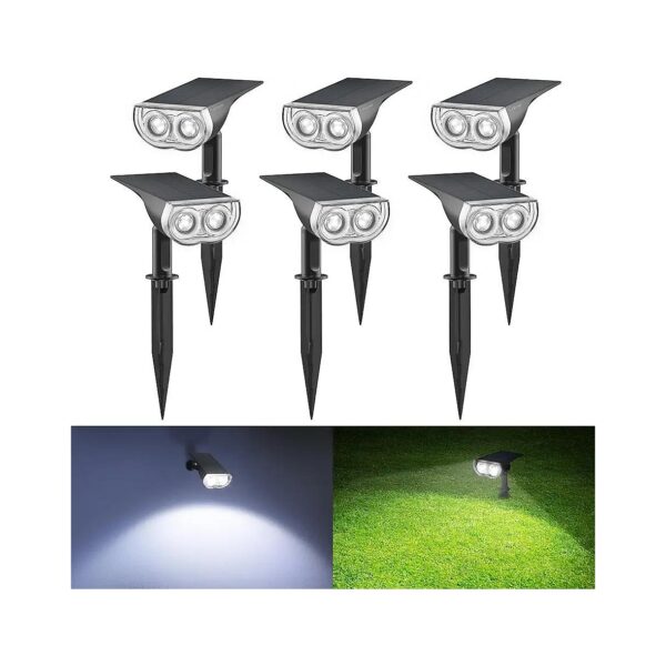 6-Pack Solar Spotlights for Bright Outdoor Lighting