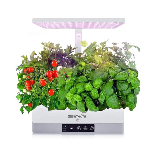 6-Pod Indoor Herb Garden Kit with Hydroponic System and LED Grow Light