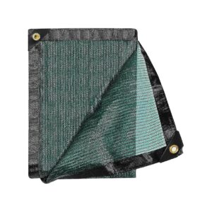 70 Percent Green Shade Cloth with Taped Edge and Grommets 12 Feet by 6 Feet