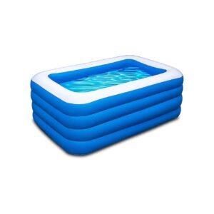 70x55x29in Inflatable Family Pool for Summer Water Party and Outdoor Fun