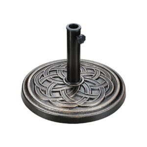 72 Round Umbrella Stand Base with Bronze Finish and Adjustable Holder