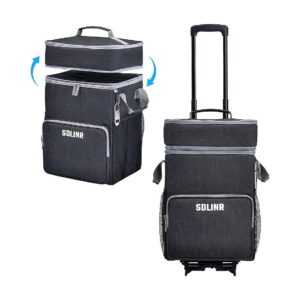 72-Can Large Rolling Soft Cooler Bag with Wheels and Handle for Outdoor Adventure