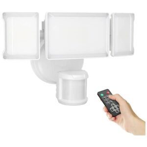 7500LM 75W LED Motion Sensor Security Lights with Remote Control and Waterproof Design