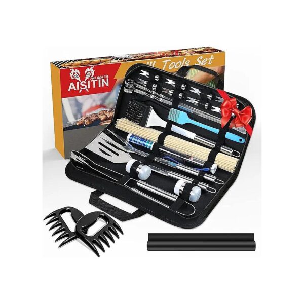 75Piece Grill Accessory Set with Stainless Steel Material for Durable and Easy Grilling