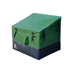 76 Gallon Portable Deck Box with Strong Metal Poles and Waterproof Tarpaulin