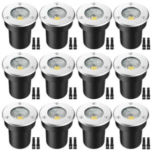 7W LED Ground Lights with 24 Connectors for Low Voltage Landscaping