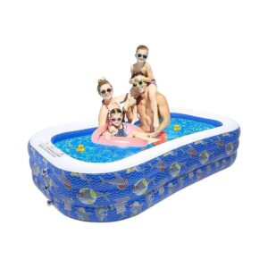 8 Foot Long Inflatable Pool for Kids and Adults with Secure Air Chambers