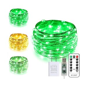 8 Mode Color Changing LED String Lights with Silver Copper Wire and Timer