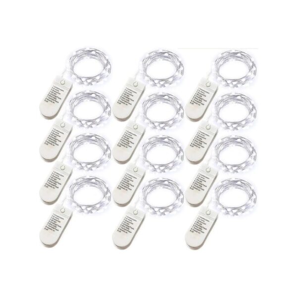 8 Modes of Lighting with Timer for Fairy String Lights with Cool White LED Bulbs