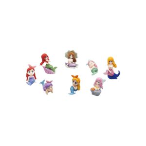 8 PCS Resin Miniature Mermaid Figurines for Cake Toppers