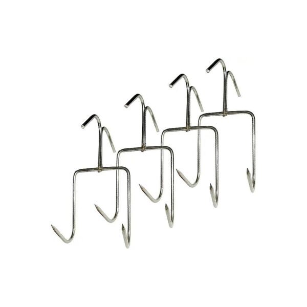 8" x 5" Stainless Steel Meat Hanging Hooks for Smoking and Meat Processing BBQ