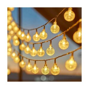 80 LED Crystal Ball Fairy Lights with Warm White LED Beads and 8 Modes