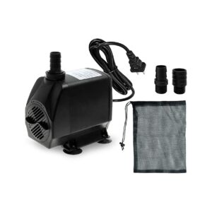 800GPH Submersible Water Pump with Filter Bag for Pond and Hydroponic