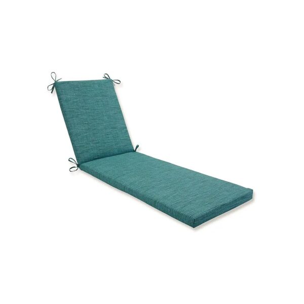 80x23 Blue Patio Chaise Lounge Cushion Polyester Fibers