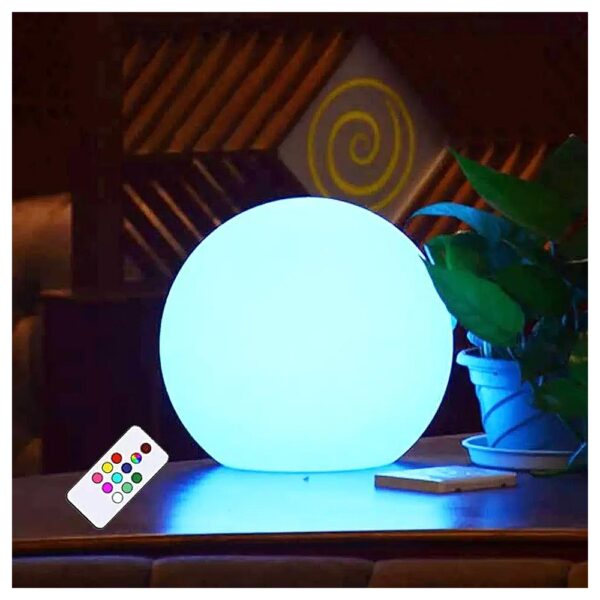 8-Inch LED Solar Powered Globe Light with 10 Modes RGB Color Changing for Garden Decor