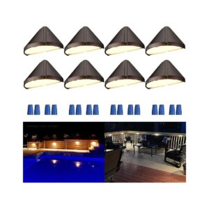 8-Pack 5W LED Deck Lights Soft White Outdoor Lighting Kit with Aluminum Housing